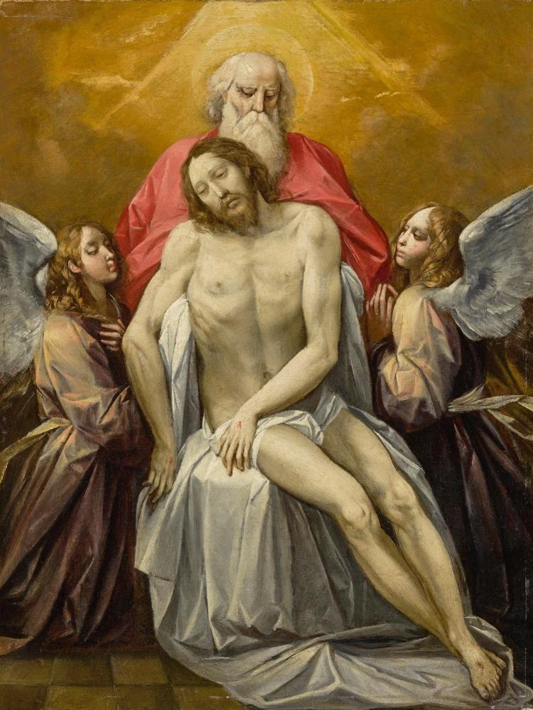 Il Cristo morto sorretto da Dio Padre e da due angeli - attribuito